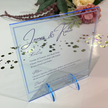 Acrylic Standing Menu