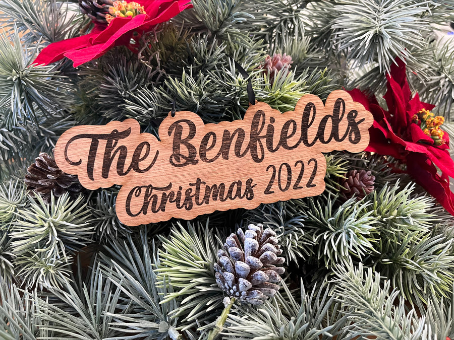 Personalised Family Name Christmas Tree Decoration