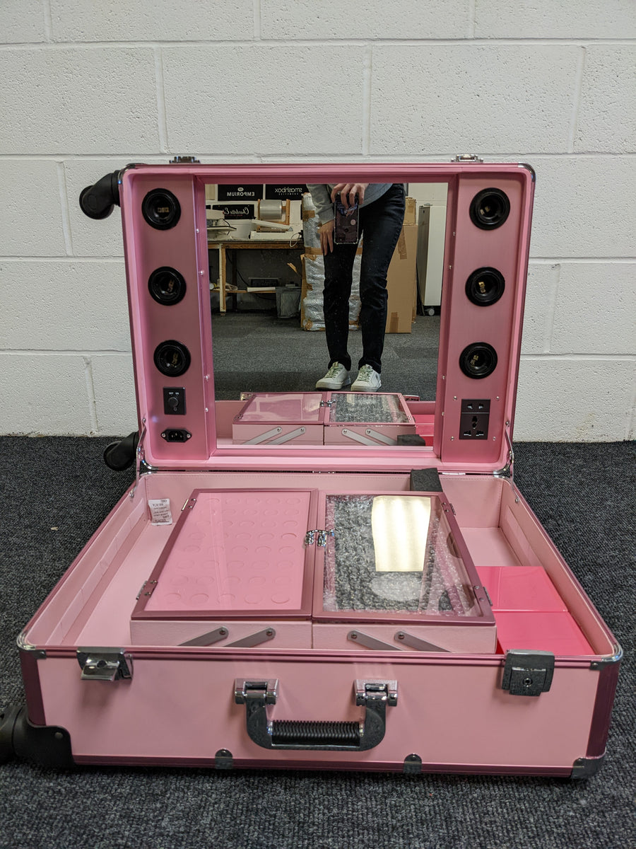 Compact Make Up Case with Trays - Pink - By Cantoni®
