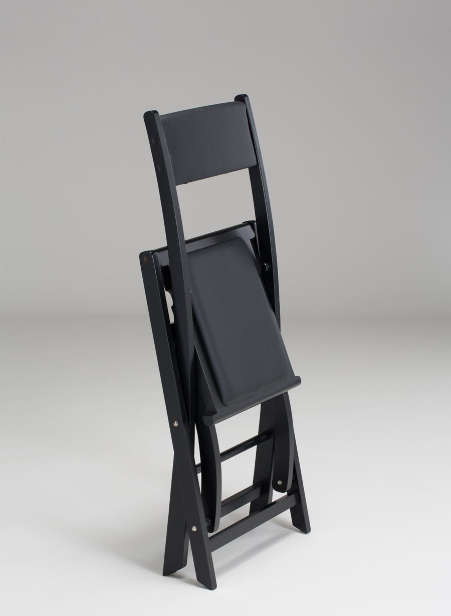 Padded Folding Wooden Salon Chair - Personalise Online - Folded